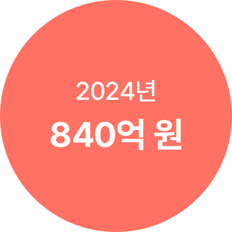 2024년 840억 원